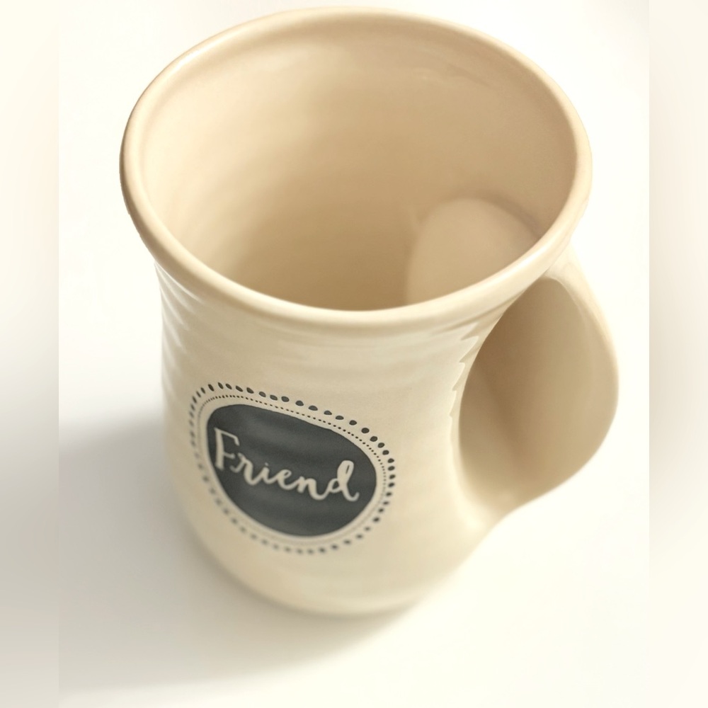 Hand Warmer “FRIEND” Coffee Tea Mug Cup Lighthouse Encouraging Scripture Verse